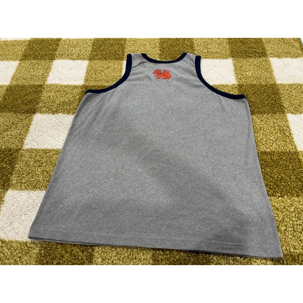 Vintage Singha Lager Beer Ringer Tank Top Mens XL Gray Thailand Brewery Tee